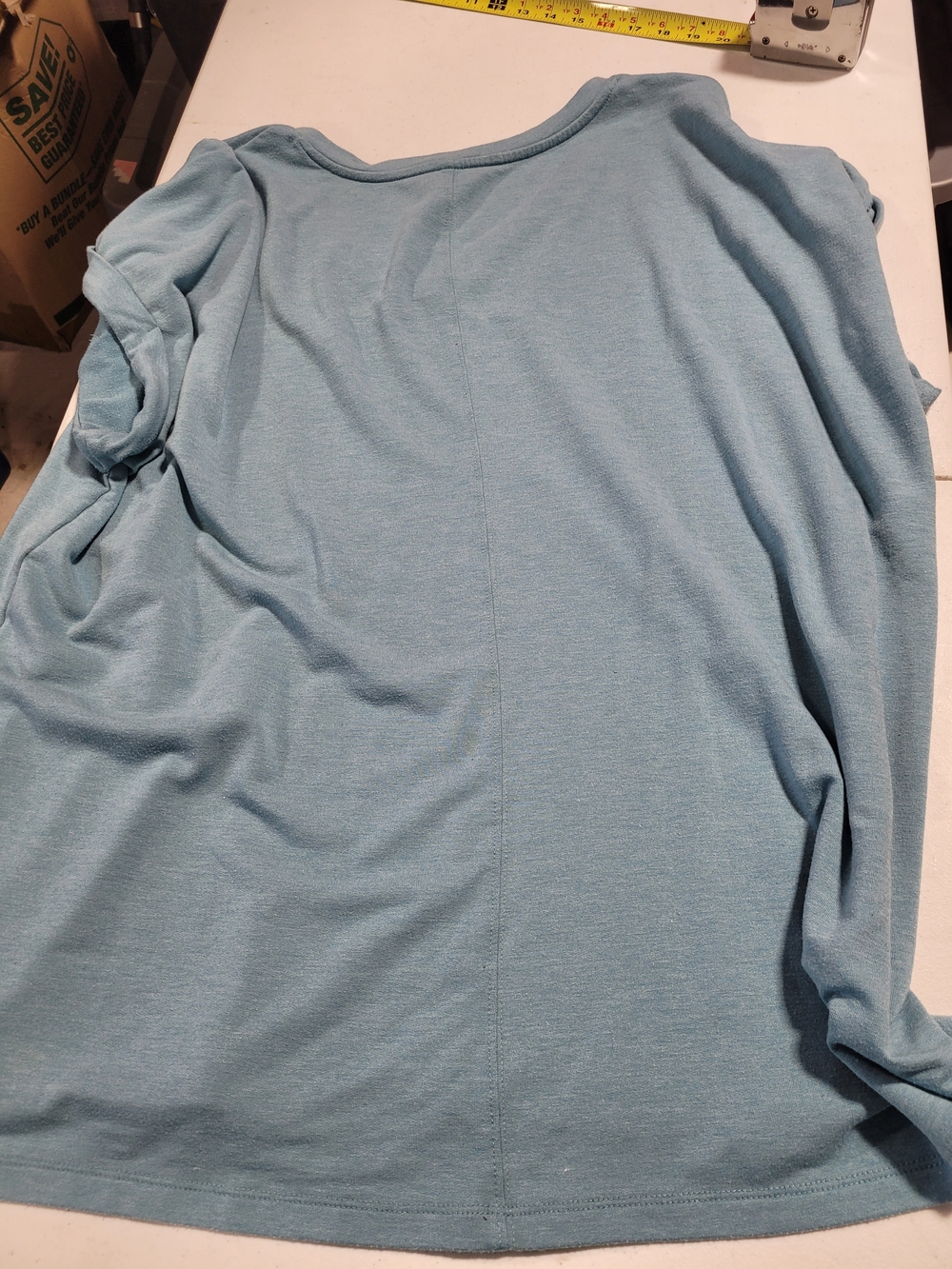 RBX Women's Light Blue V-Neck Short Sleeve Tee - Picture 3 of 4